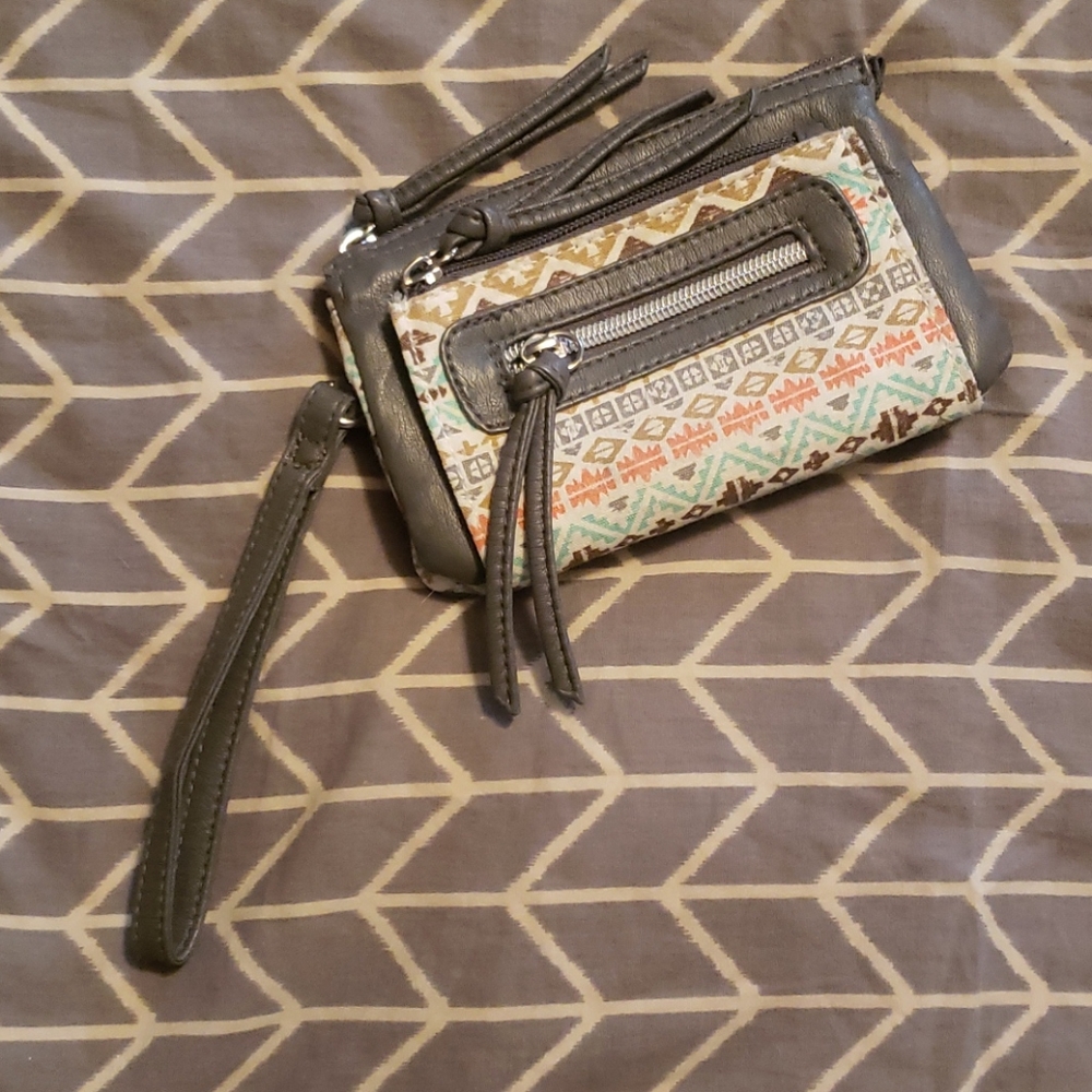 Maurices Tribal Print Wristlet